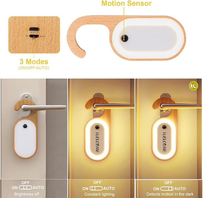 2-Pack Hotel Door Sign Night Light - Image 2