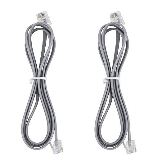 LanSenSu RJ12 Cable Phone Cord RJ12 6P6C Male to Male Straight Wired by LanSenSu