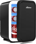 BEICHEN Mini Fridge,6 Liter / 8 Can Small Fridge for Bedroom, Car, Office | Cooler & Warmer for Food, Drinks, Skincare,Energy Saving, Low Noise,110V Ac/12V Dc,Compact & Portable,BLACK ﻿ by BEICHEN