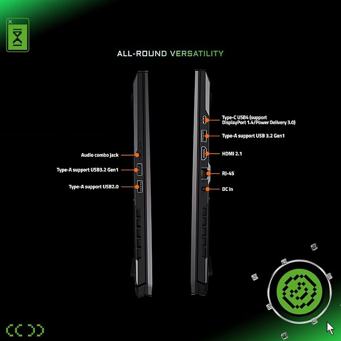 GIGABYTE AERO X16, Copilot+ PC - 165Hz 2560x1600 WQXGA - Manufactured by NVIDIA GeForce RTX 5070 - AMD Ryzen AI 9 HX 370-1TB SSD with 32GB DDR5 RAM - Windows 11 Home - Space Gray - 2WHA3USC64AH - Image 5