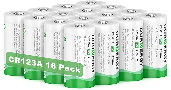 DURNERGY CR123A Lithium Batteries 16 Pack 3 Volt 123A Battery by DURNERGY