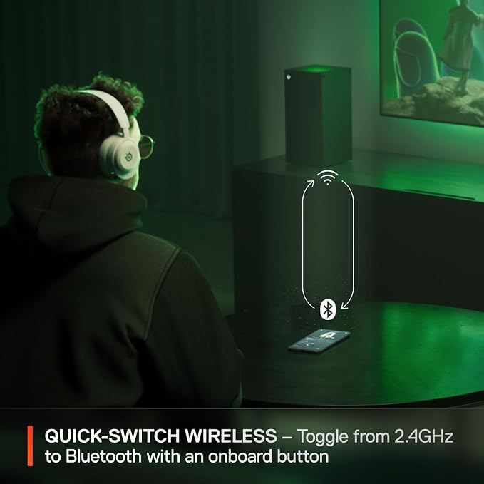 SteelSeries Arctis Nova 5X Wireless Multi-System Gaming Headset — White — Neodymium Magnetic Drivers — 100+ Audio Presets — 60 HR Battery — 2.4GHz or BT — Gen2.X Mic — Xbox, PC, PS, Switch, Mobile - Image 4