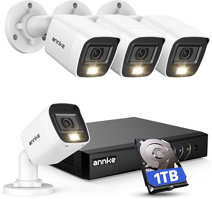 ANNKE 8CH 2MP Security Camera System, 8 Channel H.265+ DVR Recorder, AI by ANNKE