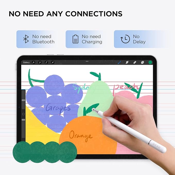 Pen for Samsung Tablet, Capacitive Disc Tip Stylus Pencil & Magnetic Cap - Image 4