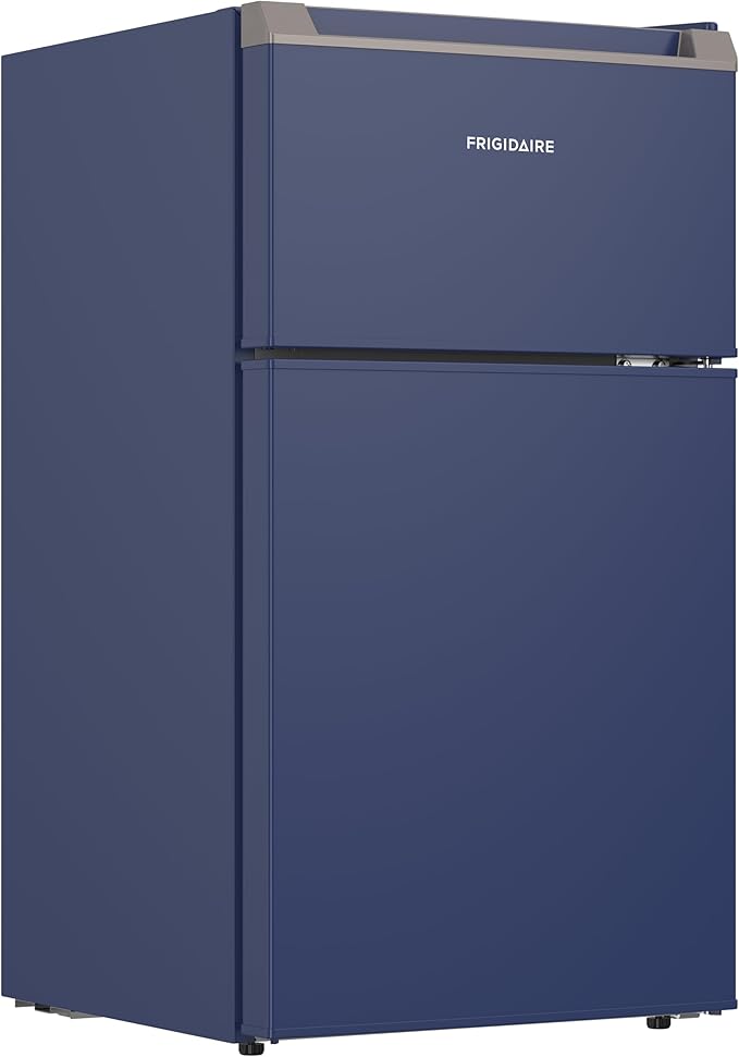Frigidaire Compact Refrigerator with Top Freezer - 2 Door Fridge with 3.2 Cu Ft, Contemporary Series, Blue - Image 2