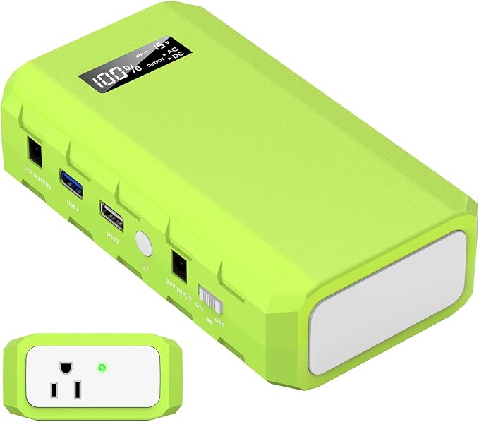 powkey Portable Power Station with AC Outlet, 65W/110V External Battery Pack 24000mAh/88.8Wh Power Pack, Portable Power Source Supply Backup for Outdoor Tent Camping Home Office by POWKEY