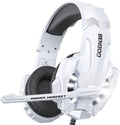 BENGOO Pro Gaming Headset for PS4 PS5 PC Xbox One Controller, Noise Cancelling Over Ear Headphones with Mic, LED Light, Bass Surround, Soft Memory Earmuffs for Laptop Mac - White by BENGOO
