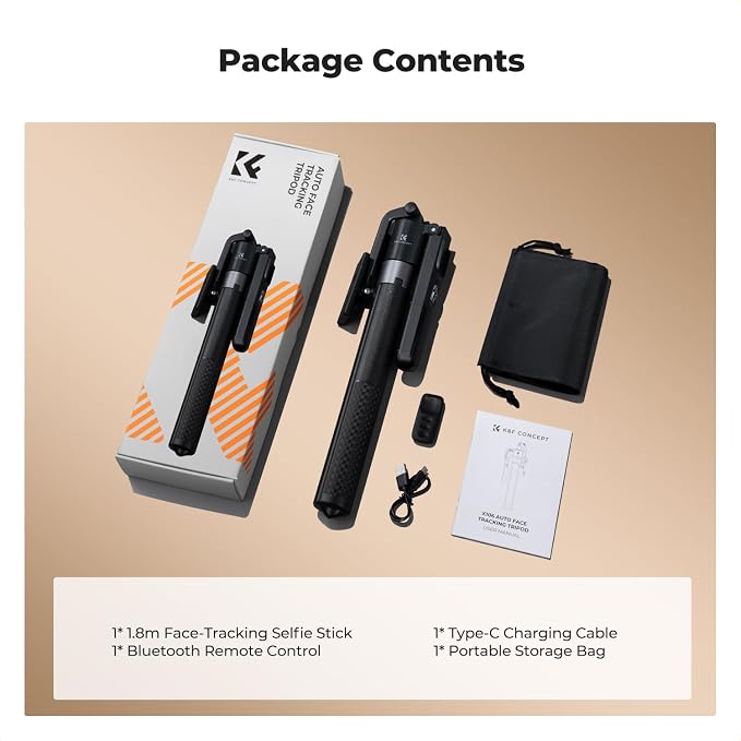 K&F CONCEPT 71“ Face Tracking Tripod, Auto Face Tracking Selfie Stick, Auto - Image 8