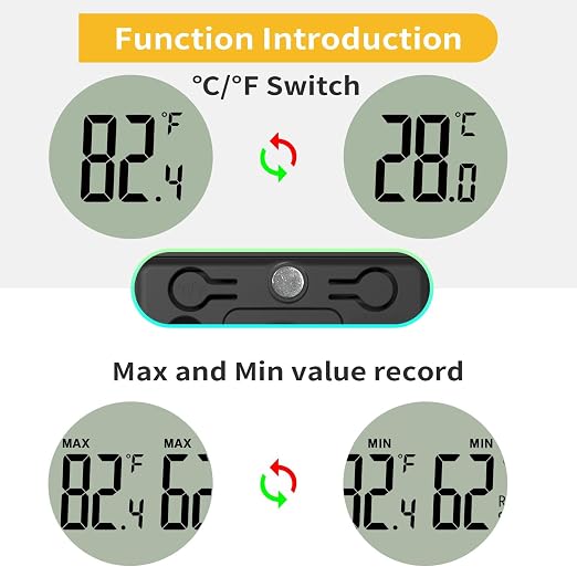4PCS Mini Digital Hygrometer and Thermometer Reptile Thermometer - Image 3
