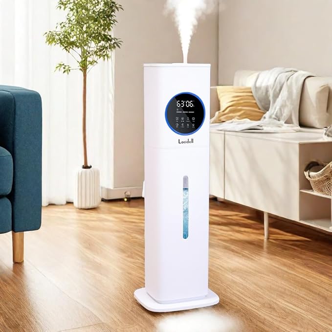 Humidifier Large Room, 2.1Gal/8L Humidifiers for Bedroom Home with Essential Oil Diffuser, Top Fill Whole House Cool Mist Humidifiers for Plants Baby Kids Adults Office, White - Image 7