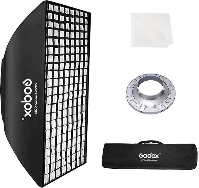 Godox FW80x120CM/ 32"x47" Bowens Mount Strip Honeycomb Grid Softbox, Portable by GODOX