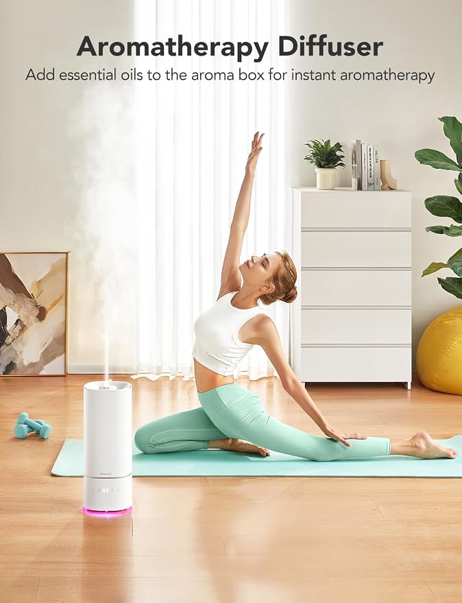 GoveeLife Humidifiers for Bedroom, 6L Top Fill Cool Mist Humidifier for Large Room, Auto Mode, Adjustable Mist, Quiet Sleep Mode, WiFi Smart Air Humidifier with RGB for Baby, Plants, Work with Alexa - Image 8