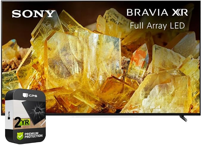 Sony XR85X90L Bravia XR 85 inch X90L 4K HDR Full Array LED Smart TV 2023 (Renewed) Bundle with 2 YR CPS Enhanced Protection Pack by Amazon+Renewed