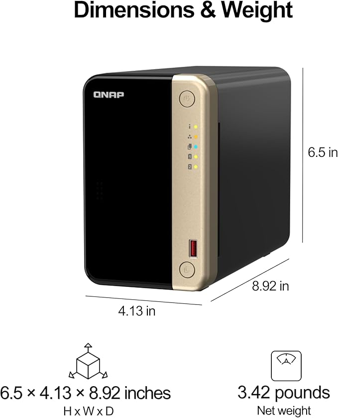 QNAP TS-264-8G-US 2 Bay High-Performance Desktop NAS - Image 3