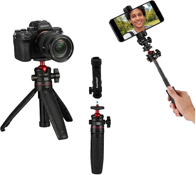 Black Mini Tripod Phone Stand by Unknown