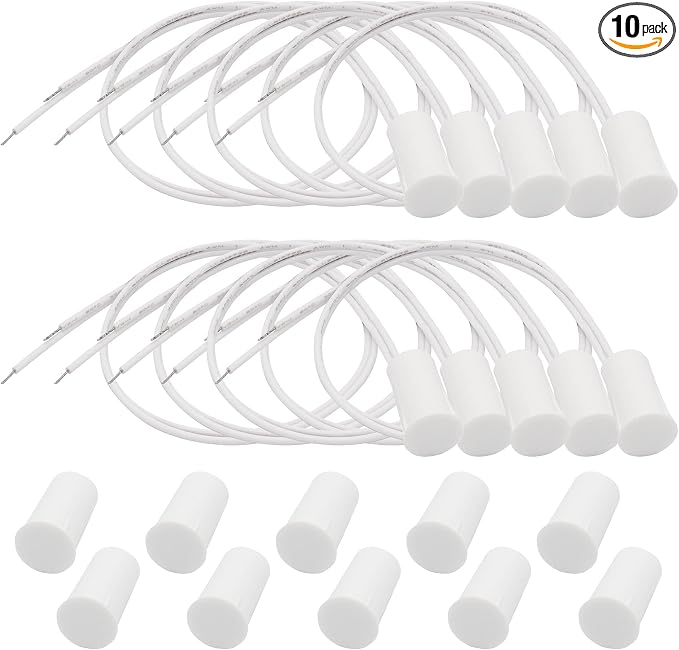 10PCS Recessed Wired Security Window Door Contact Sensor, Normally Closed NC by FOCMKEAS