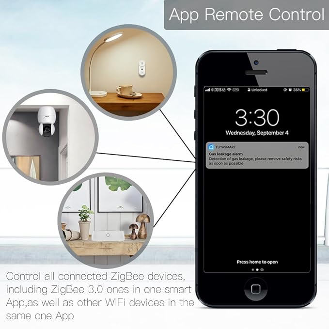 MOES Tuya ZigBee 3.0 Hub/Wired Gateway, WiFi Smart Home Bridge Remote Controller - Image 3