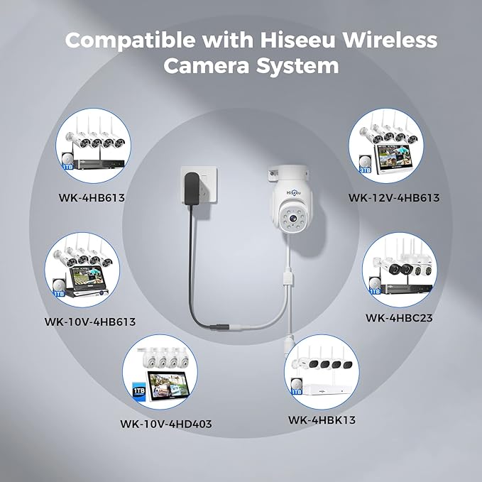 Hiseeu Security Camera Wireless Outdoor, 3MP Color Night Vision WiFi Home Video - Image 7