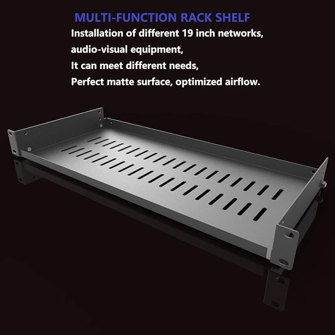 2 Pack of 1U Disassembled Vented Cantilever Server Rack Mount Shelf 8" Deep - Image 5