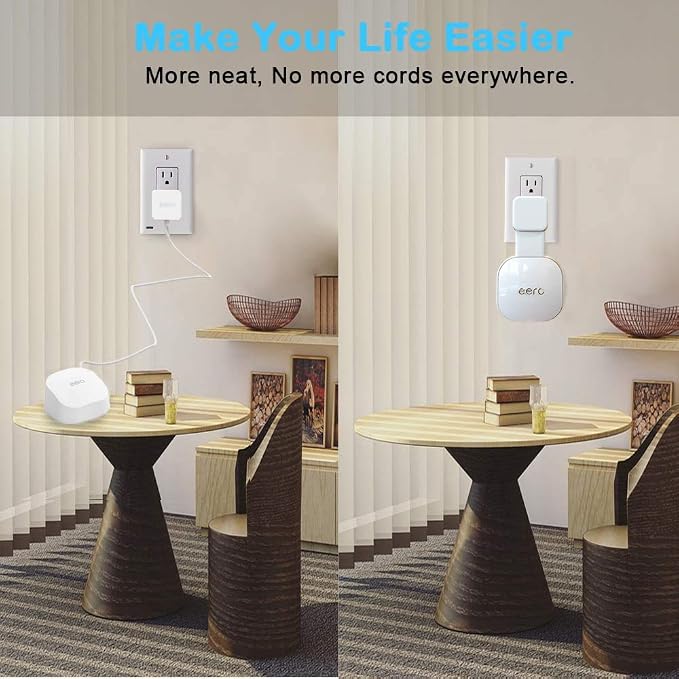 Tizomi Outlet Wall Mount for eero 6 & eero 6+ Mesh Wi-Fi System, No Messy Wires - Image 4