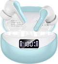 Wireless Earbuds Bluetooth 5.4 Headphones, Noise Cancelling Mic Ear Buds with 50H Playback, LED Digital Display, IPX7 Waterproof Earphones for Office/Running/Workout(Light Green) by Unknown
