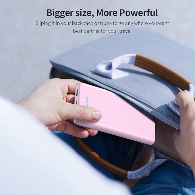 Portable Charger Power Bank 26800mah,Ultra-High Capacity Safer External Cell Phone Battery Pack,2 USB Output High Speed Charging Power bank Compatible with iPhone 17/16/15/14/13 Samsung Android-Pink - Image 3