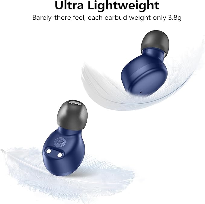kurdene Wireless Earbuds Bluetooth 5.3 Light Weight in Ear Headphones | Premium Sound Bass Ear buds with Charging Case,Touch Control,Built in Mics Headset,Clear Calls for Sports Workout Blue - Image 6