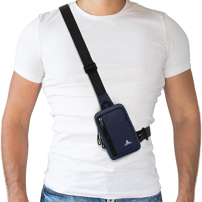 Peicees Small Crossbody Bag for Men Women Mini Sling Bag Travel Running Phone by Peicees