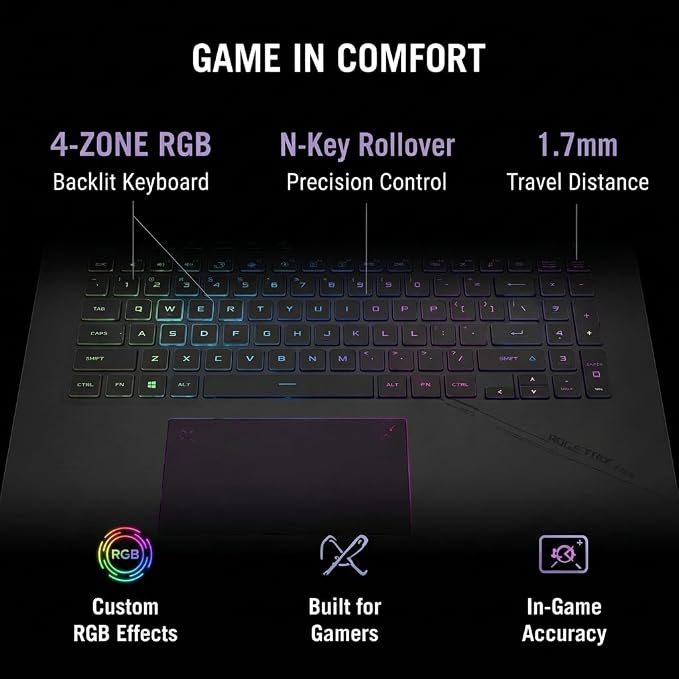 ASUS ROG Strix G18 Gaming Laptop, 18” 2.5K 240Hz Nebula Display, Intel Core Ultra 9 275HX, GeForce RTX 5060, 32 GB DDR5-5600, 2 TB SSD, Wi-Fi 7, Windows 11 Pro, RGB Backlit KB, ROG Cooling, Gaming PC - Image 9