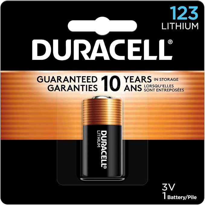 Duracell 123 Lithium Battery, 123 3 Volt High Power Lithium Battery by Duracell