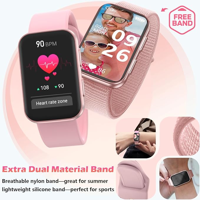 MorePro Health Fitness Tracker for Women Men, 24/7 Heart Rate Blood Pressure & - Image 2