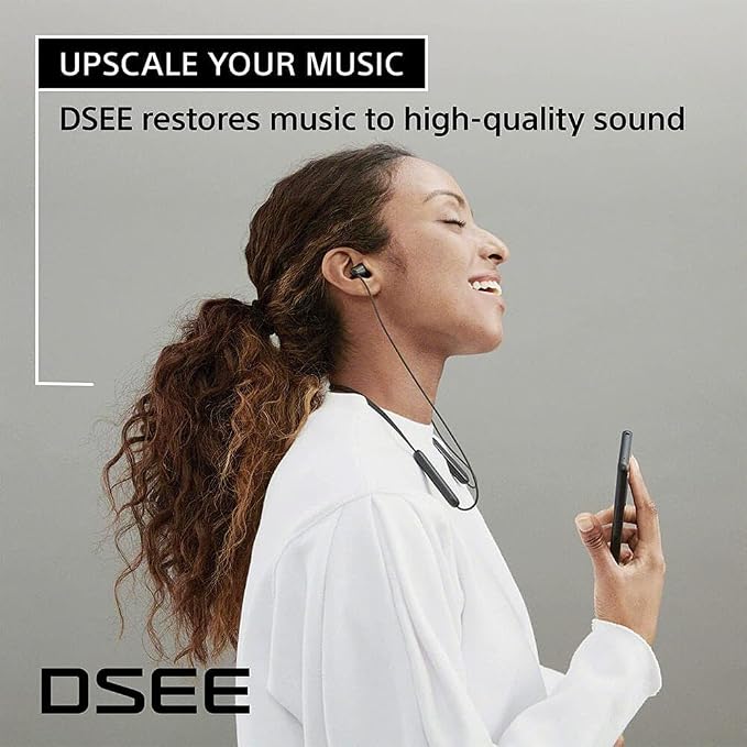 Sony WI-C100 Wireless in-Ear Bluetooth Headphones with Built-in Mic, Black | Up to 25 Hrs of Battery, Clear Hands-Free Calling, Easy Button Operation, Flexible Neckband, IPX4 Water Resistant - Image 3