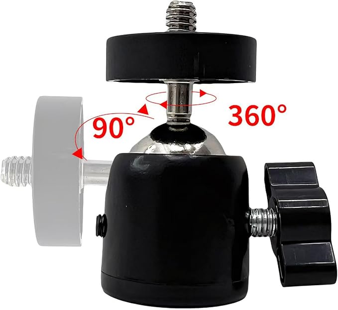 Universal 1/4" Swivel Mini Ball Head Tripod Mount 360 Degree Rotating Adapter - Image 7