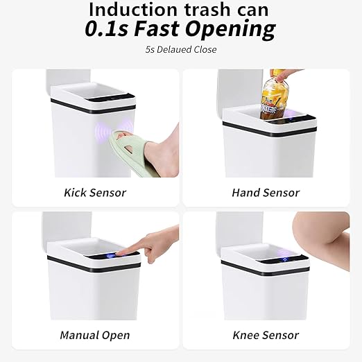 Bathroom Trash can, Smart Touchless Trash Can, Automatic Motion Sensor Trash Bin - Image 7