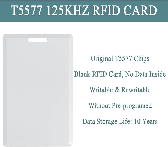30 PCS T5577 Thick Smart Cards, Contactless 125khz RFID Rewritable Proximity - Image 5