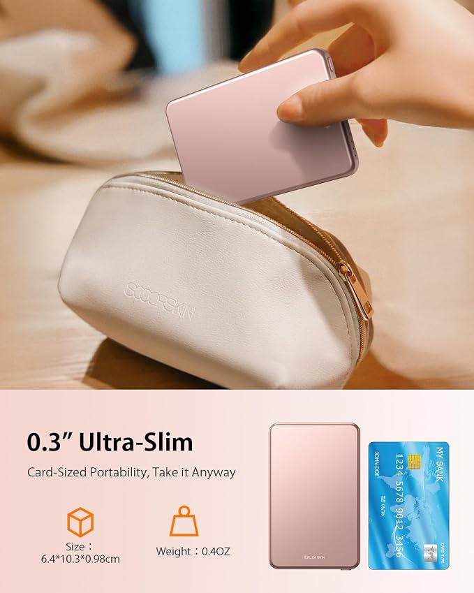 [0.3" Ultra Slim] [Alloy-Made] ULiXWH for Magsafe Portable Charger for iPhone, 2026 Upgrade 5000mAh Fast Charging Magnetic Power Bank, Wireless Battery Pack for iPhone 17 Air 16 15 Pro Max 14 13, Pink - Image 2