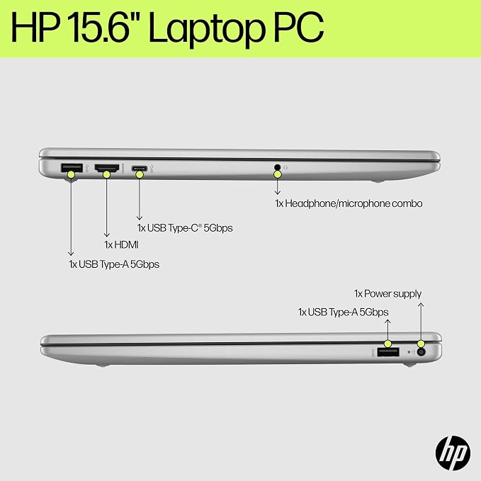 HP Essential 15.6" Laptop, 2026 Edition, 8GB RAM, 256GB SSD, Win11 | Intel 4-Core CPU, Everyday Student Computer, WiFi 6, Long Battery Life, Thin & Light PC for Business, Home Entertainment - Image 8