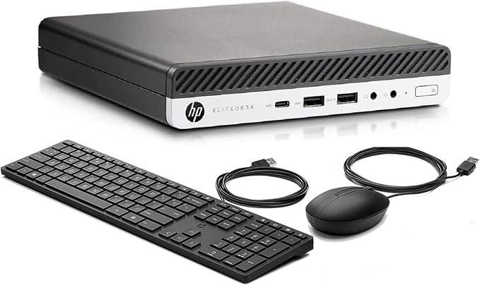 HP Micro Desktop Computer 800 G3 Elitedesk Mini Business PC, Intel Core i5-6500T,16GB DDR4, 512GB SSD,WiFi Type-C Port, New Wired Keyboard Mouse, Windows 11 Pro (Renewed) by Unknown