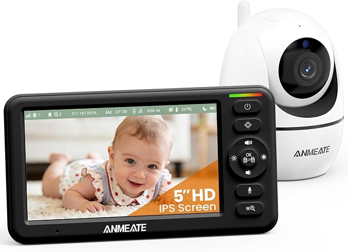 Baby Monitor with Camera and Audio – 720P Baby Camera No WiFi, Remote Pan& - Image 9