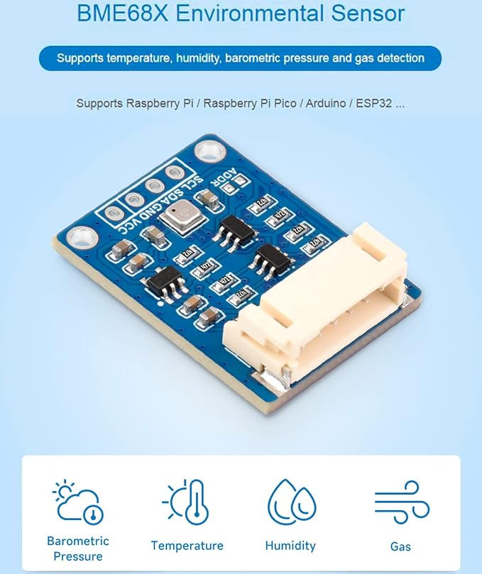 BME680 Environmental Sensor, Supports Temperature/Humidity/Barometric - Image 2