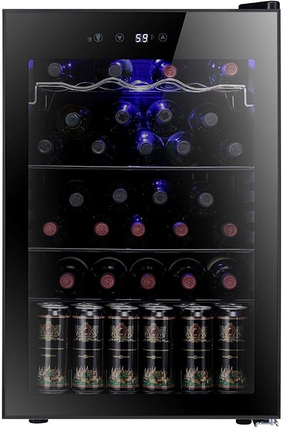 Antarctic Star 36 Bottle Wine Cooler/Cabinet BeverageRefrigerator Small Mini Wine Cellar Beer Soda Bar Fridge Quiet Operation Compressor Adjust Temperature Freestanding Black, 4.4 Cu. ft | 36 Bottle Capacity, for Beer Soda Bar, Quiet Operation, Adjust ... - Image 2