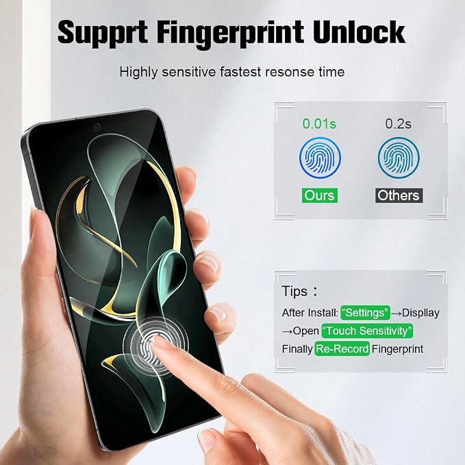 2 Pack Galaxy S26 Plus Anti spy Privacy Screen Protector, 9H Tempered Glass - Image 6
