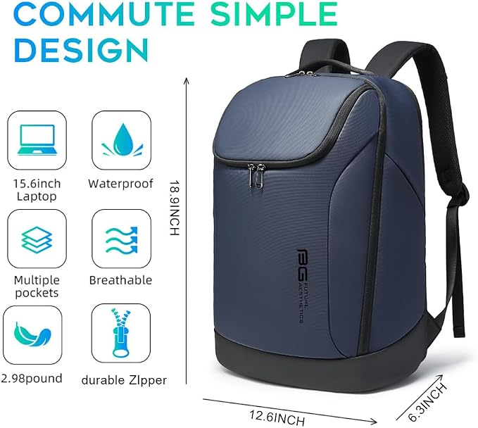 BANGE Business Commute Backpack Waterproof fit 15.6 Inch adopt in Commute - Image 2