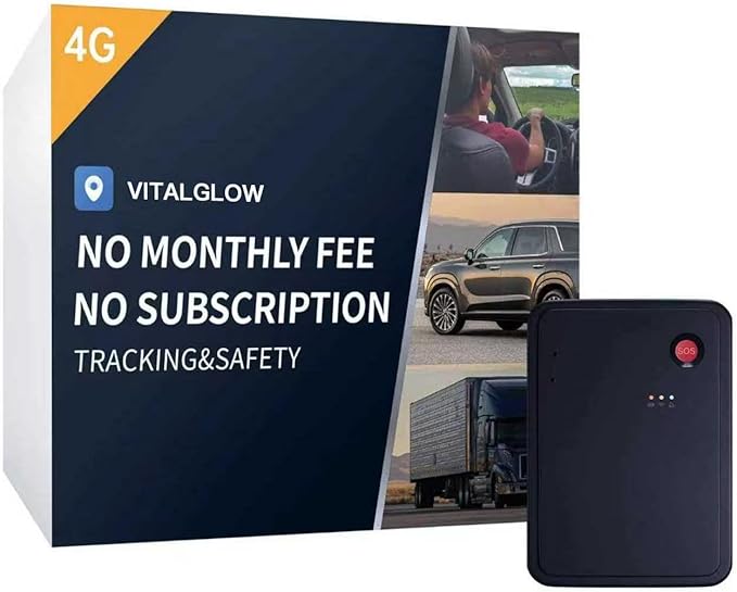 GPS Tracker for Vehicles, No Monthly Fee, No Subscription, Real-Time GPS by VITALGLOW