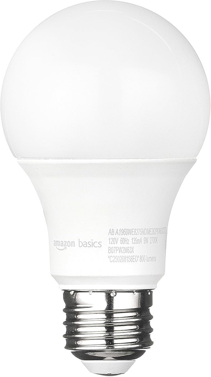 Amazon Basics A19 Dusk to Dawn Sensor LED Light Bulb, 60W Equivalent, 9W Energy - Image 2