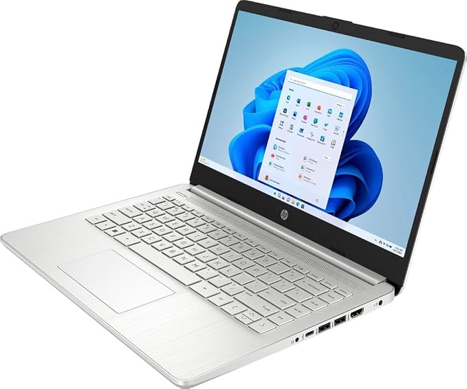HP 14-dq0760dx 14 Inch HD Laptop Intel Celeron N4120 4GB DDR4 RAM 128GB eMMC Intel UHD Graphics Windows 11 Home in S Mode USB Type-C HDMI Ports, Natural Silver 9R334UA (Renewed) - Image 3