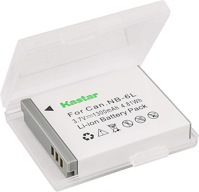 Kastar NB-6L Battery + Charger for Canon PowerShot D10 - Image 2