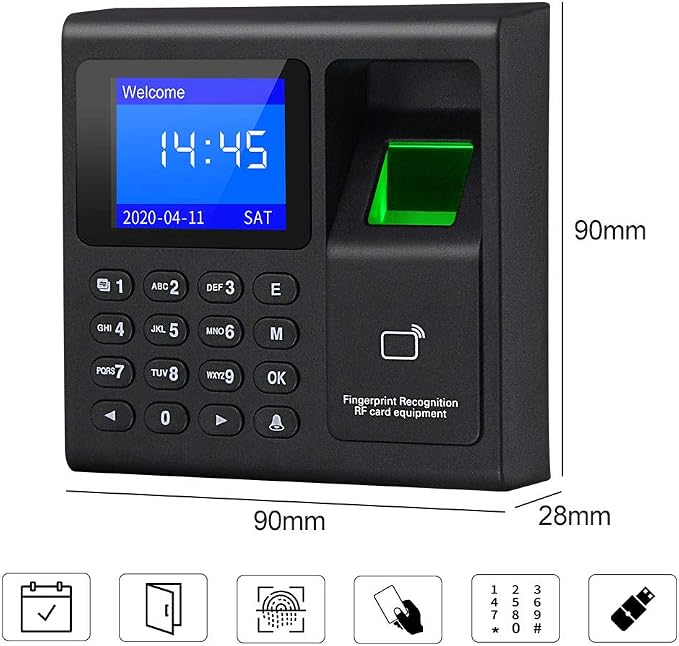 RFID Access Control System Kit: Fingerprint Time & Attendance Terminal - Image 7