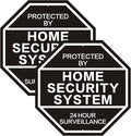 2Pack 10'' x 10'' Reflective Aluminum Home Security Sign, Weatherproof Yard by JMXINHANG