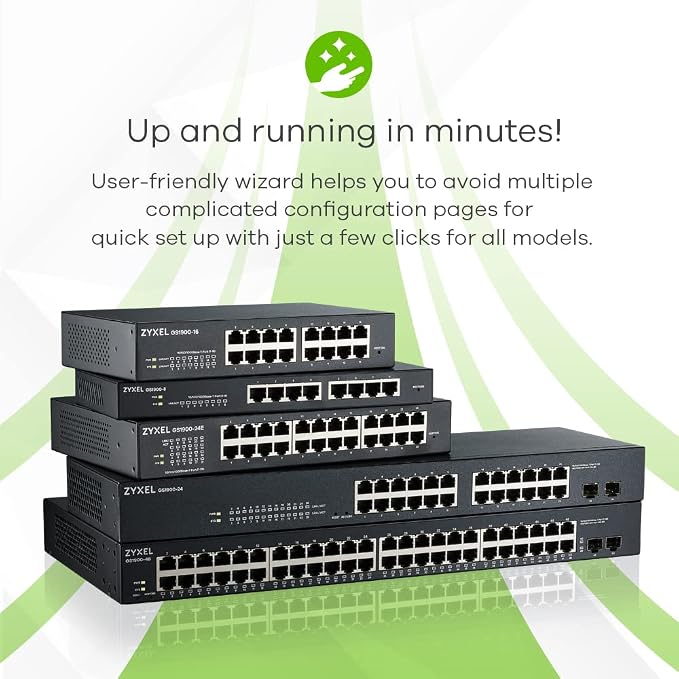Zyxel 24-Port Gigabit Switch | Smart-Managed | Rack/Table & Fanless Mounting | - Image 5